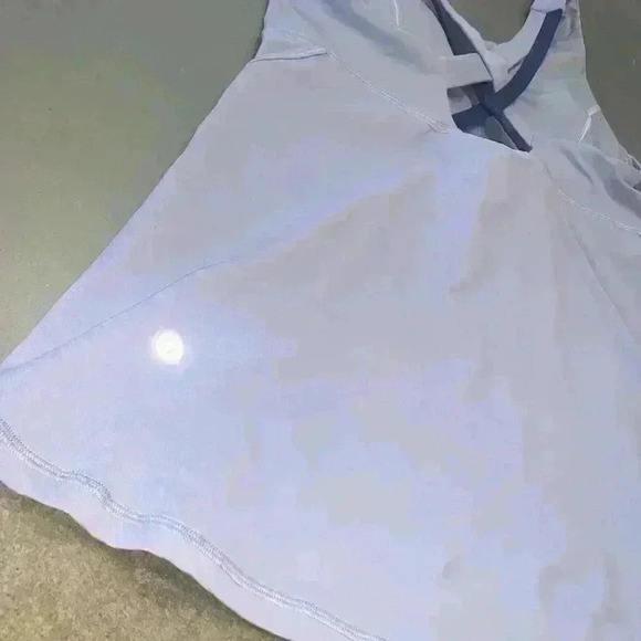 Lululemon Berry Mist Moody Blue Stash N Run Built In Bra Strappy Tank Top Size - Picture 9 of 9